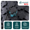 Lot de 4 Roue gonflable robuste 4.80/4.00-8 pour chariot brouette alesage 20mm 400x85mm Rouge - voonot.com