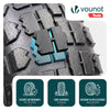Lot de 4 Roue gonflable robuste 3.50-4 pour chariot brouette alesage 16mm 260x85mm metal - voonot.com