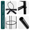 Lot de 4 Tuteur de jardin obelisque 194 cm en metal Noir - voonot.com