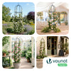 Lot de 4 Tuteur de jardin obelisque 194 cm en metal Noir - voonot.com