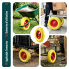 Lot de 4 Roue increvable 4.80/4.00-8 en PU pour brouette diable alesage 20mm 392x92 mm Jaune - voonot.com