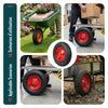 Lot de 4 Roue gonflable robuste 4.80/4.00-8 pour chariot brouette alesage 20mm 400x85mm Rouge - voonot.com