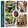 Lot de 4 Roue gonflable robuste 3.50-4 pour chariot brouette alesage 16mm 260x85mm metal Noir/Rouge - voonot.com