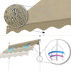 Auvent retractable manuel sans percage 250cm beige - voonot.com