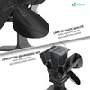 Ventilateur poele bois 4 lames avec Protection Contre le Surchauffe - voonot.com