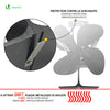 Ventilateur poele bois 4 lames avec Protection Contre le Surchauffe - voonot.com