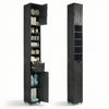 Meuble rangement salle de bain Haut colonne 180x20x20cm MDF noir - voonot.com