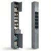Meuble rangement salle de bain Haut colonne 180x20x20cm MDF gris - voonot.com