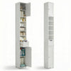 Meuble rangement salle de bain Haut colonne 180x20x20cm MDF blanc - voonot.com