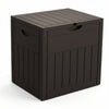 Coffre de Rangement Exterieur 126L en PP 56x43x53CM Style Bois Marron - voonot.com