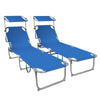 Transat pare soleil Lot de 2 pcs Bleu - voonot.com