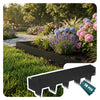 Lot de 10 Bordures de jardin acier galvanise avec pointes ancrages 106x18cm noir - voonot.com