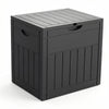 Coffre de Rangement Exterieur 126L en PP 56x43x53CM Style Bois Noir - voonot.com