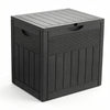 Coffre de Rangement Exterieur 126L en PP 56x43x53CM Style Polyrotin Noir - voonot.com