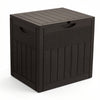 Coffre de Rangement Exterieur 126L en PP 56x43x53CM Style Polyrotin Marron - voonot.com