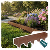 Lot de 5 Bordures de jardin acier galvanise avec pointes ancrages 106x18cm marron - voonot.com