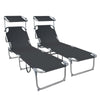 Transat pare soleil Lot de 2 pcs Noir - voonot.com