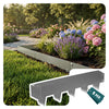 Lot de 5 Bordures de jardin acier galvanise avec pointes ancrages 106x18cm gris - voonot.com
