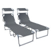 Transat pare soleil Lot de 2 pcs Gris - voonot.com