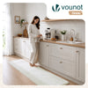 Tapis de salon poils ras doux antiderapant 60x180cm uni crème - voonot.com