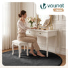 Tapis de salon poils ras doux antiderapant ф160cm uni anthracite - voonot.com