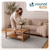 Tapis de salon poils ras doux antiderapant 140x200cm uni gris - voonot.com