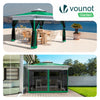 Tonnelle de jardin exterieure pliable avec moustiquaire Pop up 3.6x3.6m vert - voonot.com