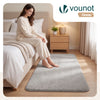 Tapis de salon poils ras doux antiderapant 120x160cm uni gris - voonot.com
