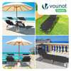 Transat pare soleil Lot de 2 pcs Noir - voonot.com