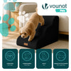 Escalier pour chien et chat en mousse haute densite et housse lavable 57x40x40cm noir - voonot.com