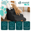 Escalier pour chien et chat en mousse haute densite et housse lavable 72x40x50cm noir - voonot.com