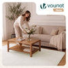 Tapis de salon poils ras doux antiderapant 140x200cm uni crème - voonot.com