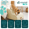 Escalier pour chien et chat en mousse haute densite et housse lavable 40x40x30cm beige - voonot.com