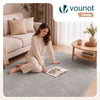 Tapis de salon poils ras doux antiderapant 160x230cm uni gris - voonot.com