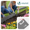 Lot de 10 Bordures de jardin acier galvanise avec pointes ancrages 106x18cm gris - voonot.com
