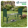 Piege pour animaux vivants cage trappe en metal 60x18x25cm vert - voonot.com