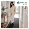 Tapis de salon poils ras doux antiderapant 80x200cm uni anthracite - voonot.com