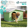 Maison pour chat chien plastique interieur exterieur 75x63x51cm Vert - voonot.com