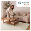 Tapis de salon poils ras doux antiderapant 140x200cm uni beige - voonot.com