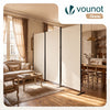 Paravent interieur separateur 3 panneaux autoportant pliable 262 x 30 x 173 cm Beige - voonot.com