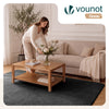 Tapis de salon poils ras doux antiderapant 140x200cm uni anthracite - voonot.com
