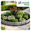 Bordure de jardin plastique PP imitation pierre 20m gris clair - voonot.com