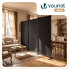 Paravent interieur separateur 3 panneaux autoportant pliable 262 x 30 x 173 cm Anthracite - voonot.com