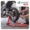 Bequille Moto roue arriere charge max 390 kg acier Rouge - voonot.com