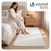 Tapis de salon poils ras doux antiderapant 120x160cm uni crème - voonot.com