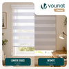 Lot de 2 Store enrouleur jour nuit double 90x150cm Blanc - voonot.com