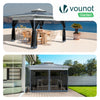 Tonnelle de jardin exterieure pliable avec moustiquaire Pop up 3.6x3.6m gris - voonot.com
