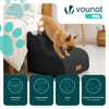 Escalier pour chien et chat en mousse haute densite et housse lavable 40x40x30cm noir - voonot.com