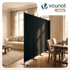 Paravent interieur separateur 4 panneaux autoportant pliable 228 x 30 x 164 cm Anthracite - voonot.com