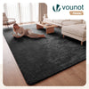 Tapis de salon poils ras doux antiderapant 240x340cm uni anthracite - voonot.com
